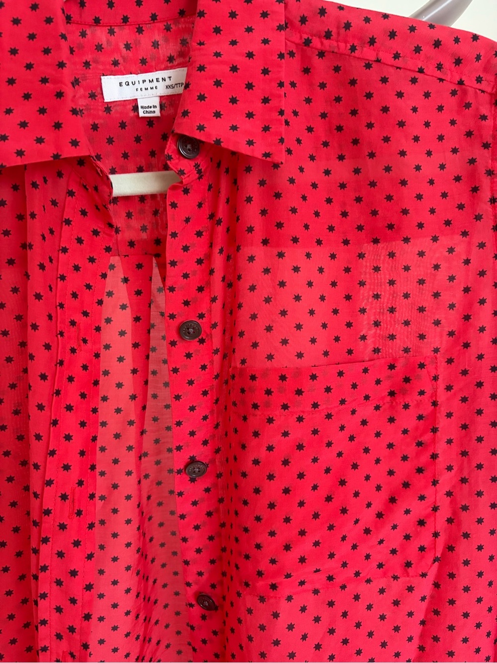 Equipment S/M Silk Cotton Blend women’s Button-Down Shirt Blouse